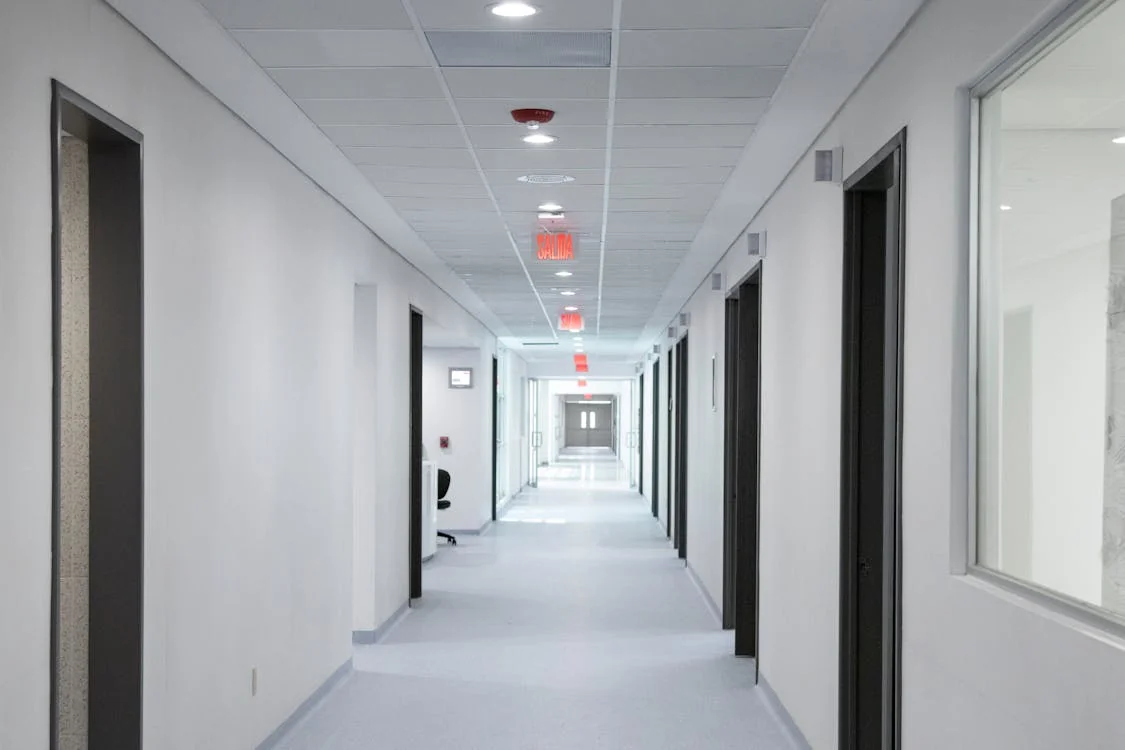 Sheet vinyl installation at Nellis AFB military facility